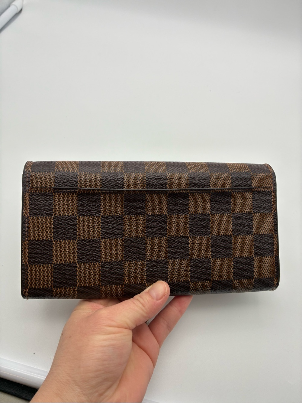 Louis vuitton damier ebene envelope Sarah wallet with COA - Picture 7 of 14